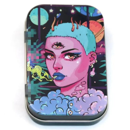 Cigarette Case Box Flip Cap Tobacco Storage Smoke Humidor Rolling Paper Jewelry Candy Coin Key Organizer Tin Flip Gifts Sealed Good Vibrations
