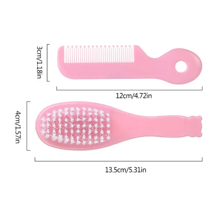 Baby Hair Brush & Comb Set Children Hair Brush Soft Nylon Bristle Cradle Caps Hair Brush for Toddler Infant  Massage Dropship Good Vibrations
