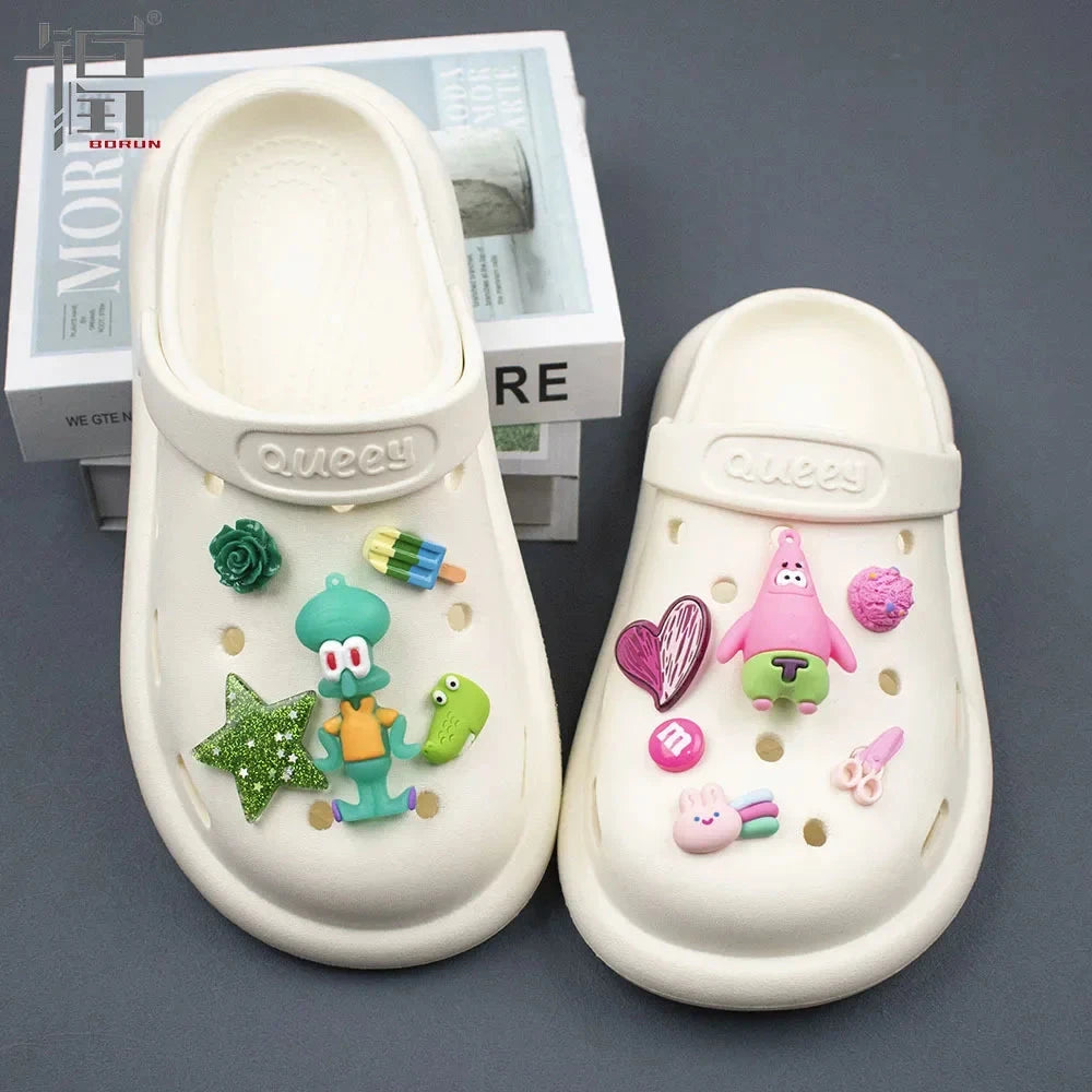 SpongeBob Crocs Accessories Cute Animal Anime Shoe Buckle Crocs Charms Cartoon Character Sandals Decrations for Kids Gifts New Good Vibrations