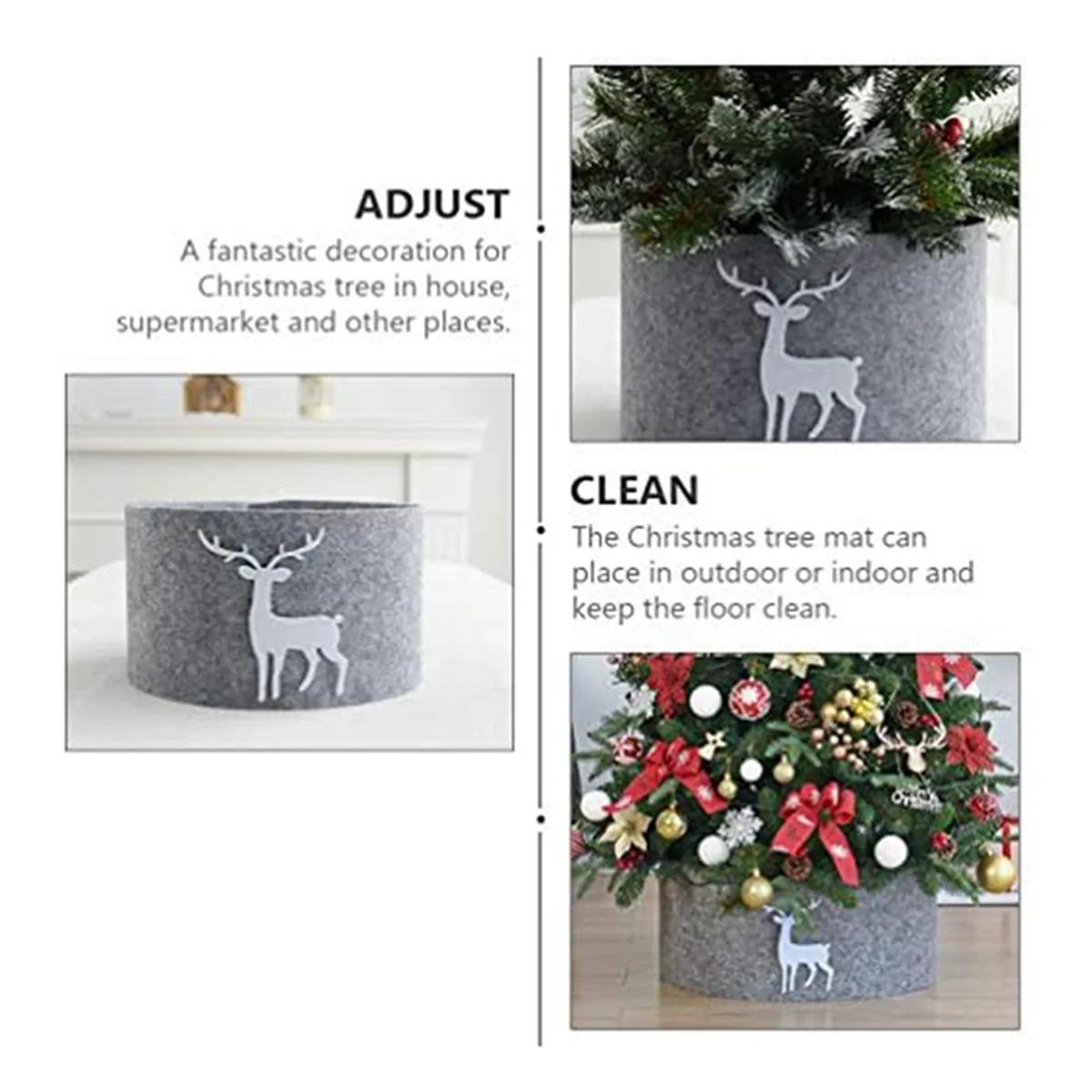 Tree Stand Christmas Tree Collar Skirt Mat Tree Foot Cover for Under Christmas Trees Decoration Christmas Tree Collar Good Vibrations