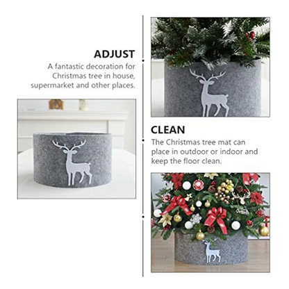 Tree Stand Christmas Tree Collar Skirt Mat Tree Foot Cover for Under Christmas Trees Decoration Christmas Tree Collar Good Vibrations