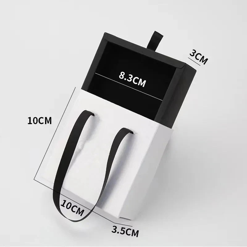 Paper Pull-Out Drawer Jewelry Box Handheld Jewelry Packaging Box Wearing Armor Ring Earring Necklace Storage Gift Box Good Vibrations