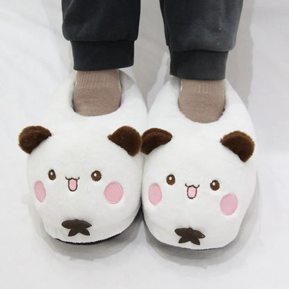 2025 New Panda Bubu And Yier Slippers Cartoon Panda Indoor Couple'S Warm Cotton Slippers Autumn And Winter Gift Birthday Gift Good Vibrations