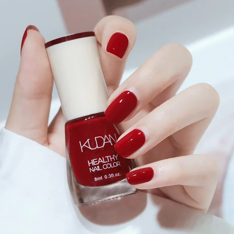 Nail Polish Without Baking Lamp White Fine Glitter Non-baking Non-peel Transparent Shiny Oil Base Coat Nude Nail Polish Good Vibrations