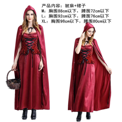 Halloween costume Goth little Red Riding Hood club queen costume cosplay costume stage dress Good Vibrations