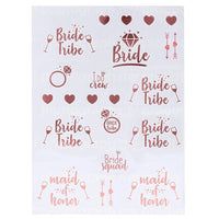 Bachelorette Party Bride To Be  Accessory Set - Team Bride Headband Rose Gold Sash Badge & Veil Bridal Shower Celebration Kit Good Vibrations