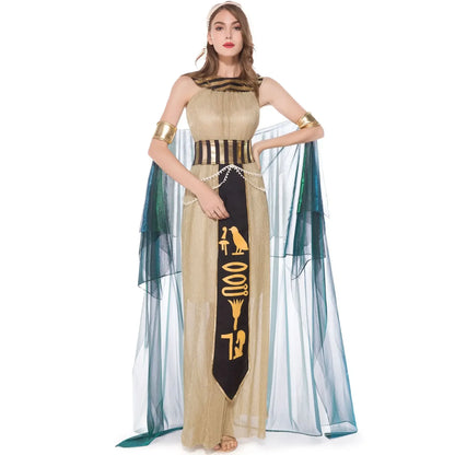 Ancient Egypt Egyptian Pharaoh Costume Egypt Cleopatra Cleopatra Queen Cosplay Halloween Party Couple Party Dress Good Vibrations