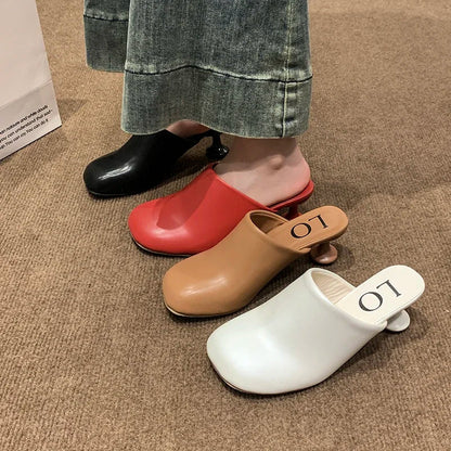 Elegant High Heels Slippers Designer Women's Sandals Fashion Mules Shoes 2025 Pumps Dress Flip Flops Party Sandalias De Mujer Good Vibrations