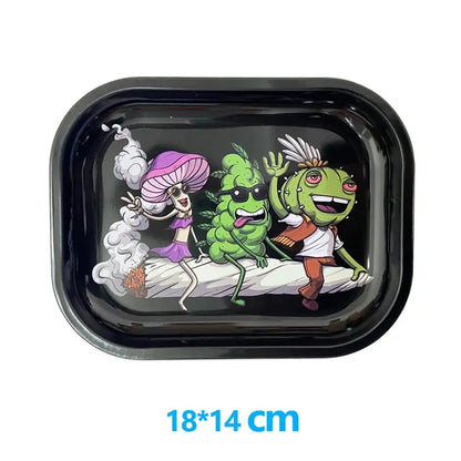 1pc Metal Rolling Tray Tobacco Herb Smoking Accessories 180*140mm Small Tray Tinplate Storage Plate Gifts GOOD Vibrations Adult Super Store