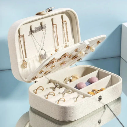 2024 Portable Jewelry Box Jewelry Organizer Display Travel Jewelry Case Boxes Button Leather Storage Zipper Jewelers Good Vibrations