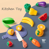 Children Pretend Play Cooking Toys Simulation Food Fruit Vegetable Kitchen Toys Montessori Educational Interactive Toy For Girls Good Vibrations