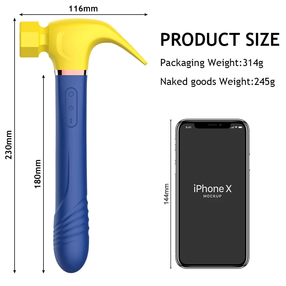 Hammer Vibrator Multifunctional Sex Machine G Spot Stimulation Telescopic Dildo Vaginal Massage Clit Sucking Female Masturbator Good Vibrations