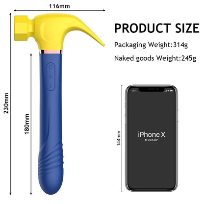 Hammer Vibrator Multifunctional Sex Machine G Spot Stimulation Telescopic Dildo Vaginal Massage Clit Sucking Female Masturbator Good Vibrations