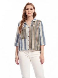 Womens plus size woven lapel shirt belongs to the category of womens clothing Good Vibrations