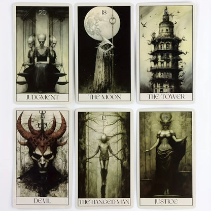 Mystery Horror Tarot Deck - 78 Card Set for Divination, Power Exploration and Psychic Insight |   The Perfect Board Game Accessor Good Vibrations