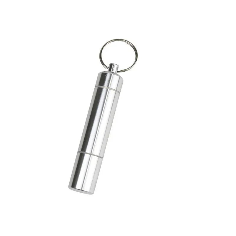 Silver Aluminum Alloy Cigarette Box Waterproof Cigarete Case Pill Toothpick Capsule Cigarette Accessory Mens Gift Gadgets Good Vibrations