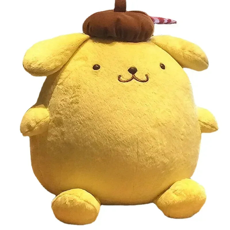 Sanrio Pom Purin Sitting Large Cute Plush Doll Japanese Genuine Pillow Gift Kids Kawaii Sanrio Plush Merch Good Vibrations