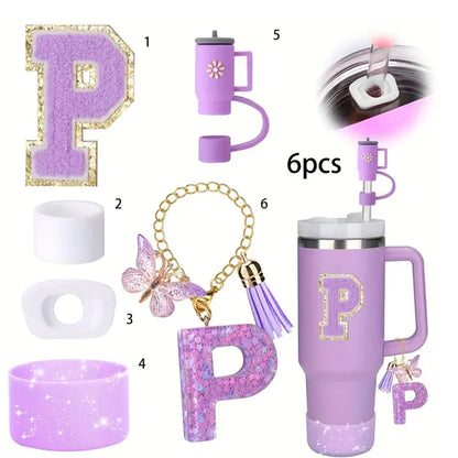 6PCS Cup Accessories Set for Stanley Cup  40oz tumbler with handle Including Silicone Straw Topper and Boot, Spill Proof Stopper Good Vibrations Adult Super Store