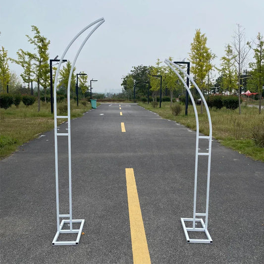 Wedding Metal Backdrop Arch Stage Party Welcome Decoration wrought iron Flower Stand Horn Door Arc Home Climbing Vines Stand Good Vibrations