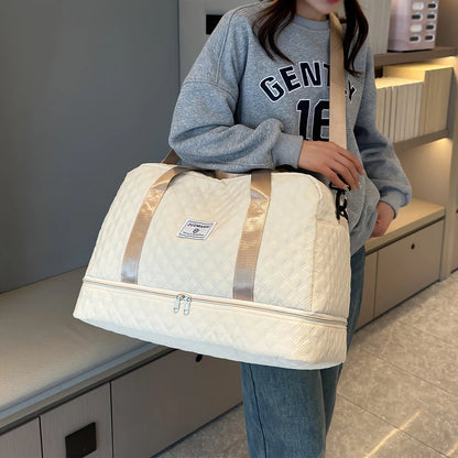 Lightweight Luggage Bag, Large Capacity Travel Duffle Bag Gym Tote Bags, Shoulder Weekender Overnight Bag Good Vibrations Adult Super Store