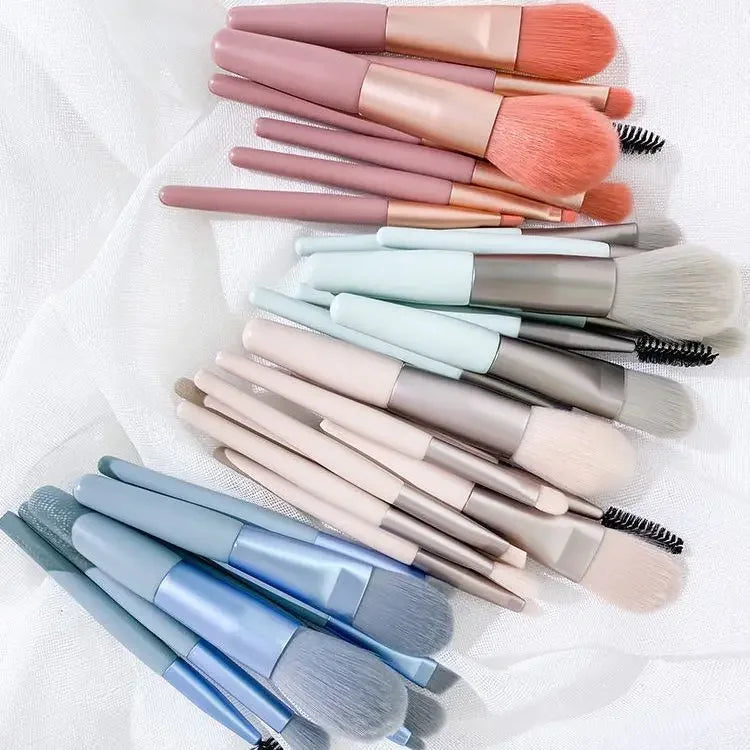 8Pcs Professional Makeup Brushes Set Cosmetic Powder Eye Shadow Foundation Blush Blending Concealer Beauty Make Up Tool Brushes Good Vibrations