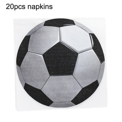 Soccer Party Disposable Tableware Paper Plates Cups Napkins Tablecloth Soccer Birthday Party Decoration Good Vibrations