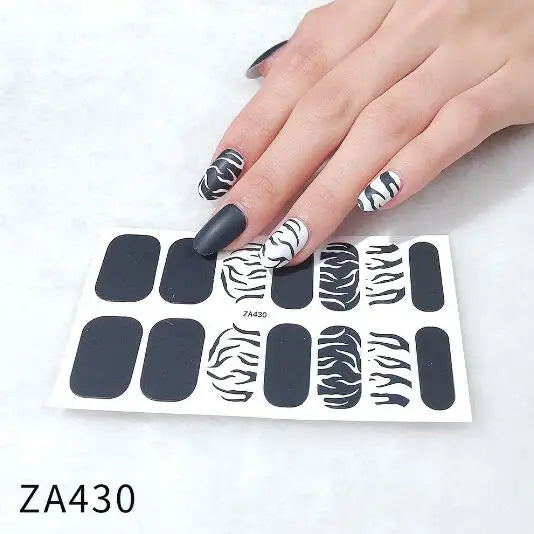Nail Stickers DIY Decals For Nail Art Wraps Women Beauty Full Cover Nail Manicures Decorations Uñas Postizas Press On Nails Good Vibrations