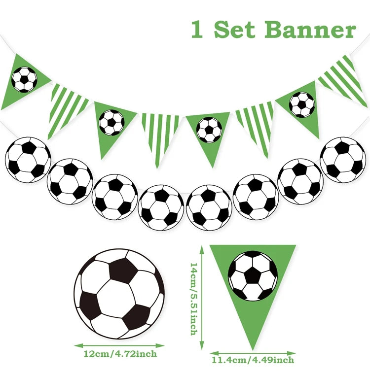 Football Party Disposable Tableware Boys Kids 1st Birthday Party Decorations Sports Soccer Theme Birthday Party Supplies Decor Good Vibrations