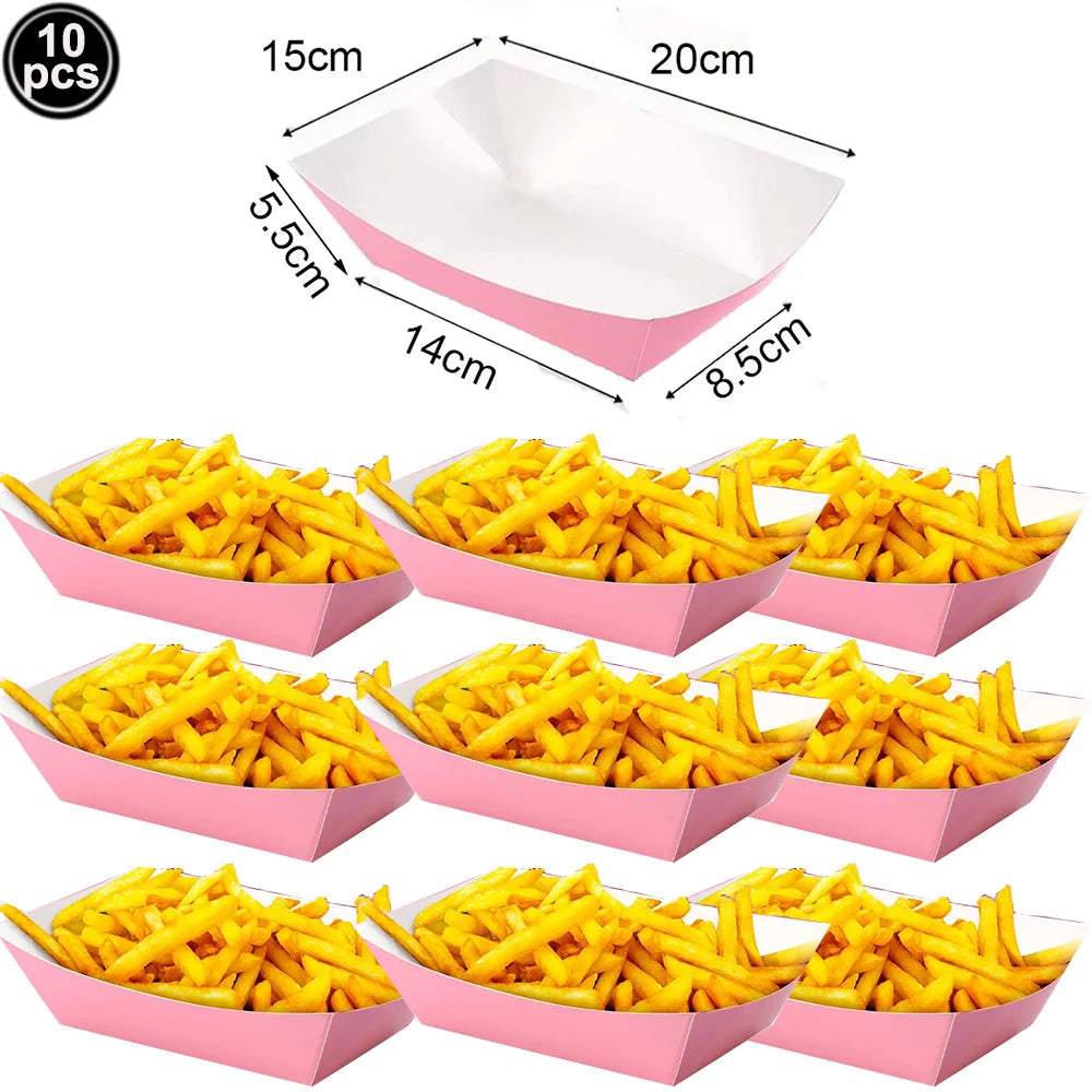 Pink Party Disposable Tableware Solid Color Party Pink Plates Cup Tablecloth Birthday Wedding Baby Shower Picnic Party Supplies Good Vibrations