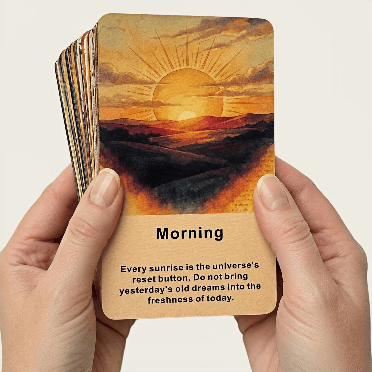 English Oracle Cards 54 Pieces Time and Cycle Divination, European Healing Meditation Spiritual Gift, Tarot Deck Good Vibrations