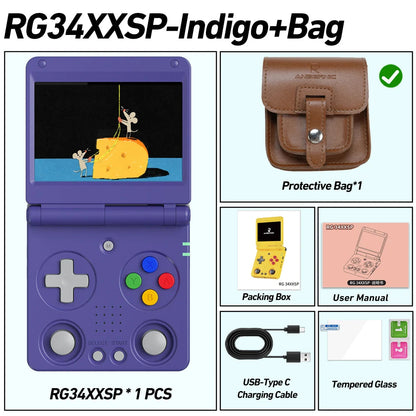 Anbernic RG34XXSP 3.4-Inch IPS Linux 64-bit Game Console H700 quad-core LPDDR4 2GB Retro Game Player HD-Connect To TV RG 34XXSP Good Vibrations