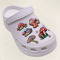 Mushroom Shoe Charms forCrocodile charms   Women Clogs Pins Men Badges Kids Jeans Boy Girls Decorations Buckle Shoes Accessories Good Vibrations