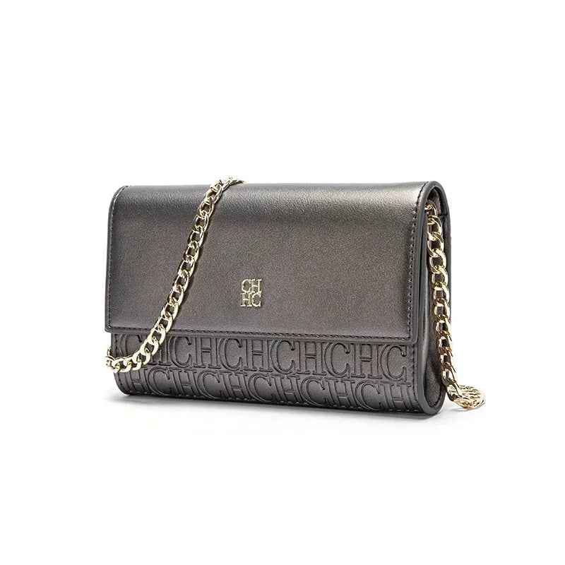 CH Crossbody Bag For Women Luxury Designer Handbag Fashion Embossed Leather Shoulder Bag Elegant Chain Clutch Bag For Daily Use Good Vibrations