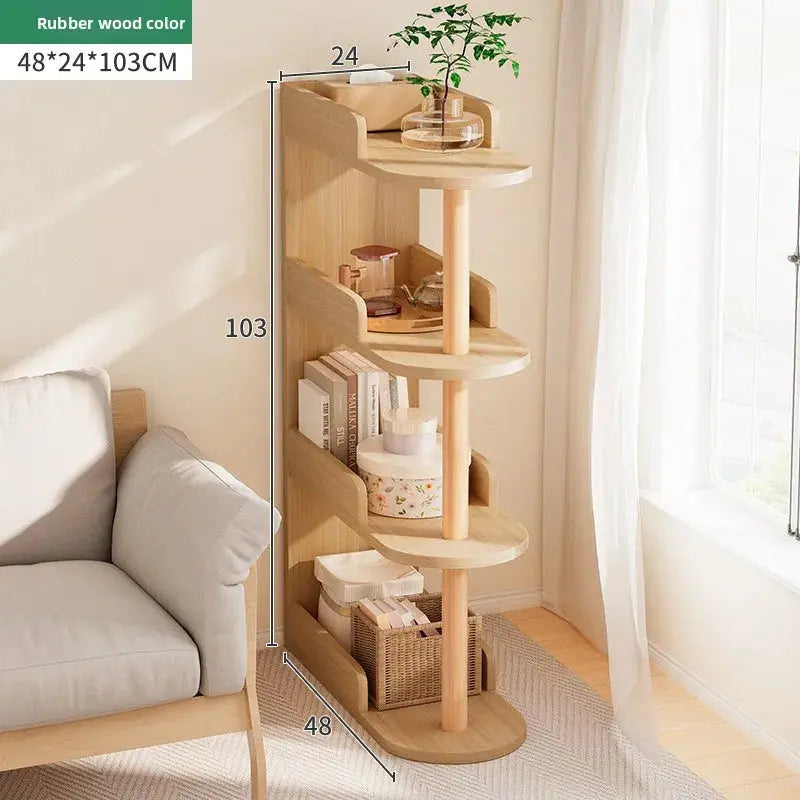 Bedroom bedside clip gap storage shelf storage cabinet small bookshelf floor rack Good Vibrations