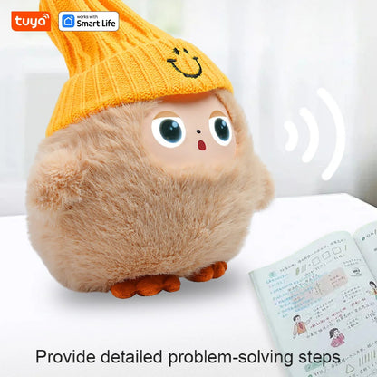 Tuya AI Plush Toy w/Smart Voice & LED Eyes,Interactive Companion for Kids/Adults,Gift-Ready Rechargeable E-Pet open up fun life Good Vibrations