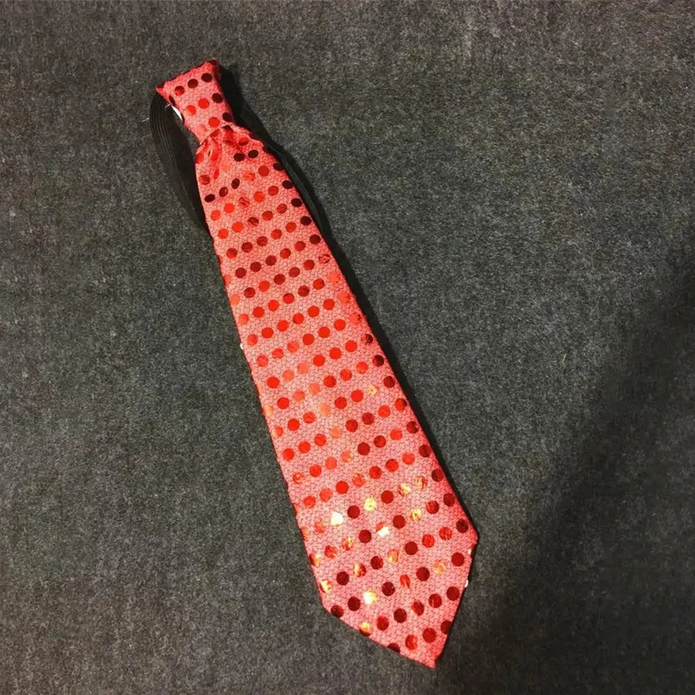 LED Luminous Tie Dot Print Button Battery Powered Necktie Men Women Sequins Glowing Tie Parties Nightclubs Accessories 발광 넥타이 Good Vibrations