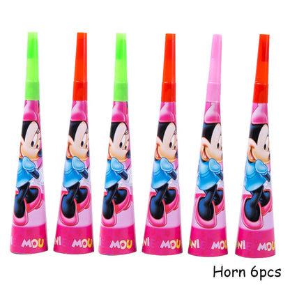 Disney Pink Minnie Mouse One Year Old Birthday Party Supplies Cup Plate Kids Girl Birthday Party Decor Disposable Tableware Set Good Vibrations