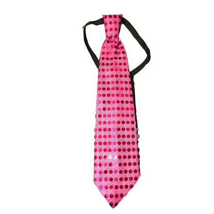 LED Luminous Tie Dot Print Button Battery Powered Necktie Men Women Sequins Glowing Tie Parties Nightclubs Accessories 발광 넥타이 Good Vibrations