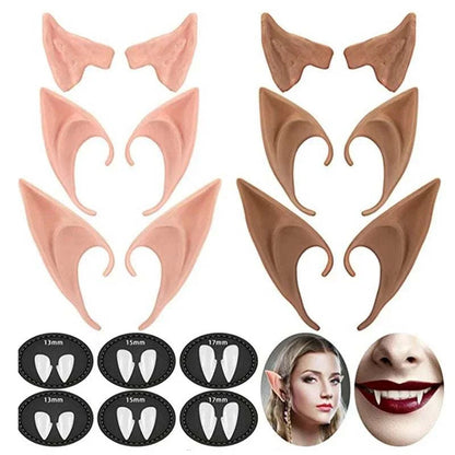 Cosplay Fairy Pixie Elf Ears Soft Vampire Ear Prop Angel Anime Party Dress Up Costume Accessories for Halloween Christmas GOOD Vibrations