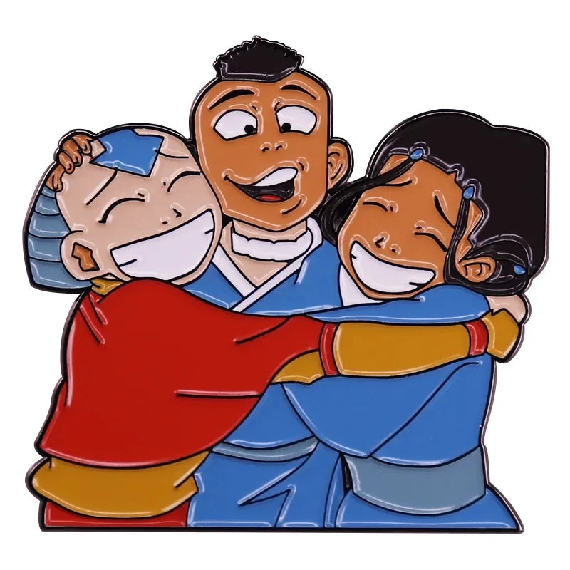 AVATAR The Last Airbender Enamel Pins Tui and La Appa Aang Metal Brooch Badge Fashion Jewellery Backpack Accessory Gifts Good Vibrations