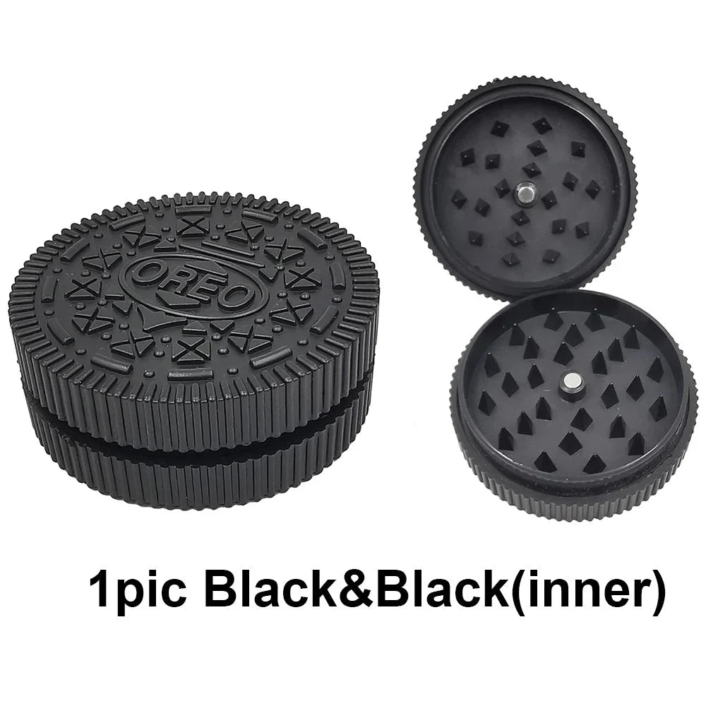 60MM Herb Grinder Plastic Cookie Biscuit  Crusher Hand Muller Cigarette Chocolate Grinder Crusher Tobacco Smoking Good Vibrations Adult Super Store