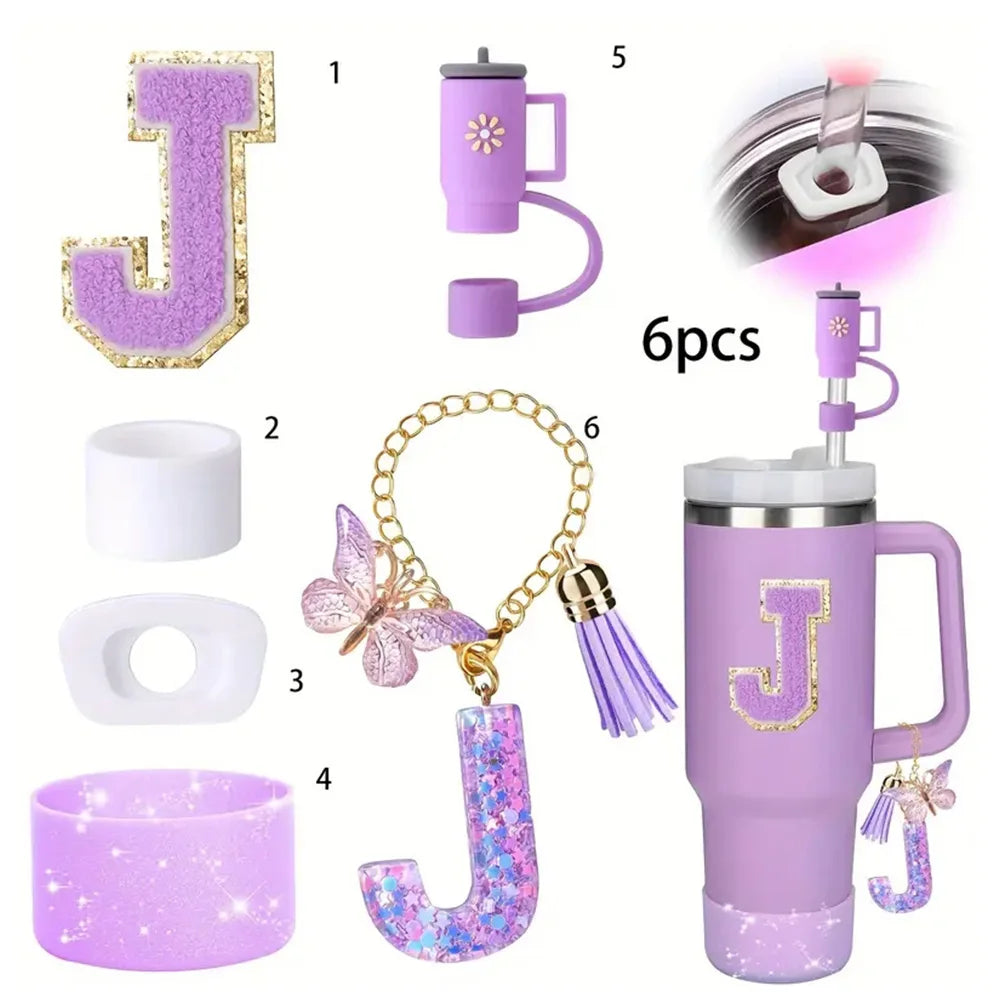 6PCS Cup Accessories Set for Stanley Cup  40oz tumbler with handle Including Silicone Straw Topper and Boot, Spill Proof Stopper Good Vibrations Adult Super Store