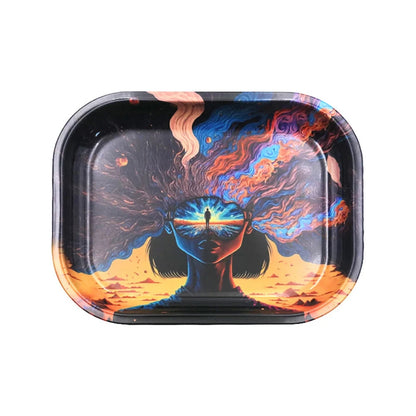 Rolling Tray Smoking Grinder Accessories Cigar Hand Roll Tinplate Tray Ashtray Home Party Gifts for Men Women Good Vibrations Adult Super Store
