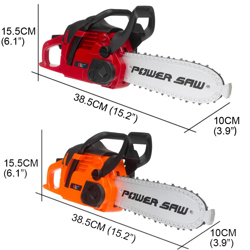 Toy Chainsaw Kids Toy Tools for Children Tools Electric Power Chainsaws for Tool Bench Boys Gift Pretend Play Saw with Sound Good Vibrations