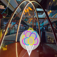 Balloon Neon Light Holiday Party Balloon Decoration Balloon Neon Sign Bar Bedroom club Wall Decoration Children Art Lamp Gift Good Vibrations