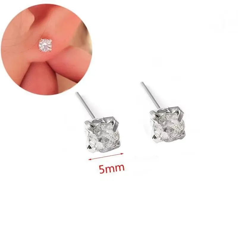 925 Silver Needle Korean Fashion Zircon Geometric Earrings For Women Jewelry 2026 Trending Luxury Crystal Cross Stud Earrings Good Vibrations