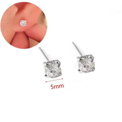 925 Silver Needle Korean Fashion Zircon Geometric Earrings For Women Jewelry 2026 Trending Luxury Crystal Cross Stud Earrings Good Vibrations