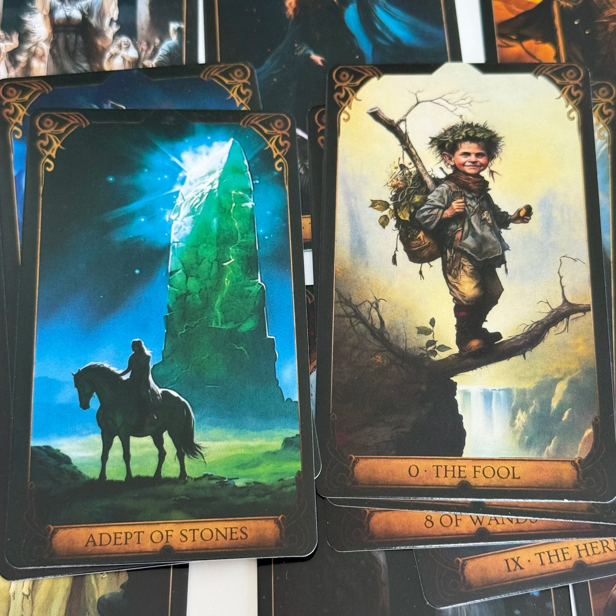 Druidic Tarot Cards 78pcs English Version Mysterious Divination Tarot Deck Board Game Good Vibrations