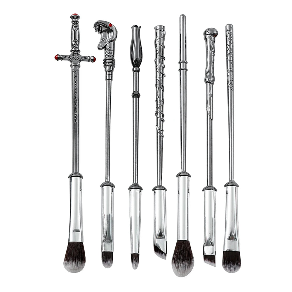 Snake Makeup Brushes Set, Foundation Powder, Blush, Eyeshadow, Concealer, Lip, Eye Make Up Brush, Cosmetics Beauty Tools, 7Pcs Good Vibrations