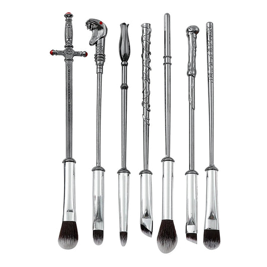 Snake Makeup Brushes Set, Foundation Powder, Blush, Eyeshadow, Concealer, Lip, Eye Make Up Brush, Cosmetics Beauty Tools, 7Pcs Good Vibrations